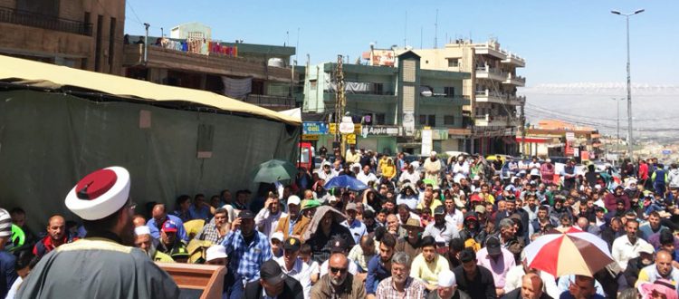 مسؤول الجمعية في البقاع يخطب الجمعة بالمعتصمين المطالبين بالعفو العام