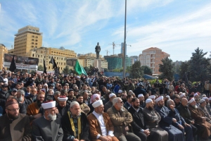 اعتصام الأهالي لإقرار العفو العام أمام السراي الحكومي في بيروت وجمعية الاتحاد الإسلامي تشارك