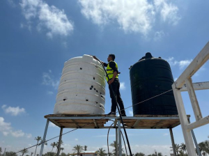 إعادة ترميم بئر مياه جوفي في غزة وتشغيله من خلال الطاقة الشمسية ضمن حملة طوفان الأمل