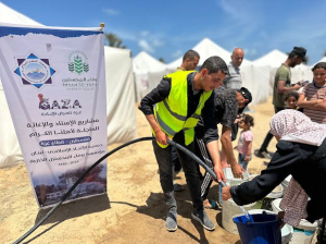 إعادة ترميم بئر مياه جوفي في غزة وتشغيله من خلال الطاقة الشمسية ضمن حملة طوفان الأمل