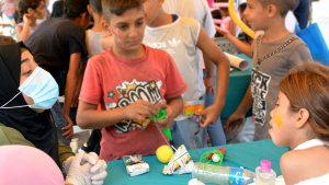 يوم ترفيهي ودعم نفسي للأطفال بعد تفجير بيروت في منطقة الكارنتينا