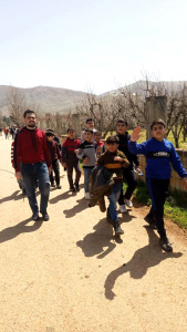 فتيان عالم الفرقان في قلعة عنجر الأموية الإسلامية وأوقاف تل النبي