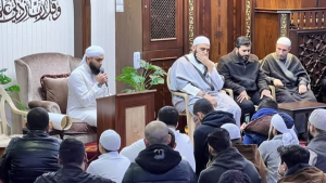 مجلس ختم وتسليم للإجازة بقراءتَي ابن كثير وأبي جعفر للطالب بلال الأشقر في صيدا