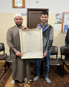 مجلس ختم وتسليم الإجازة للأخ عدنان حندوش بقراءة الإمام عاصم الكوفي