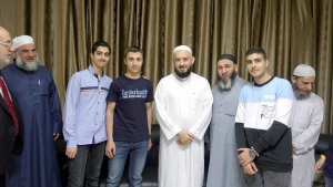 استقبال وفود المهنّئين والمهنّئات بعيد الفطر المبارك