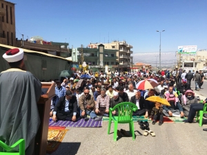 مسؤول الجمعية في البقاع يخطب الجمعة بالمعتصمين المطالبين بالعفو العام