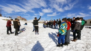 رحلة ثلجية إلى جبال اللقلوق لأشبال عالم الفرقان في طرابلس