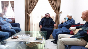 زيارة وفد من جمعية الاتحاد الإسلامي لشيخ عشائر العرب في خلدة أبي زيدان الضاهر