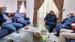 زيارة وفد من جمعية الاتحاد الإسلامي لشيخ عشائر العرب في خلدة أبي زيدان الضاهر