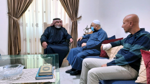 زيارة وفد من جمعية الاتحاد الإسلامي لشيخ عشائر العرب في خلدة أبي زيدان الضاهر