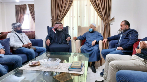 زيارة وفد من جمعية الاتحاد الإسلامي لشيخ عشائر العرب في خلدة أبي زيدان الضاهر