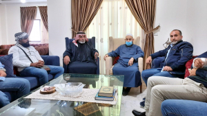زيارة وفد من جمعية الاتحاد الإسلامي لشيخ عشائر العرب في خلدة أبي زيدان الضاهر